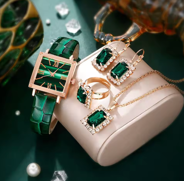 Melya Women Luxury Set - Fashion Quartz Watch Female Clock Square Dial Luxury Brand Design Women Watches Simple Ladies Wrist Watch Montre Femme