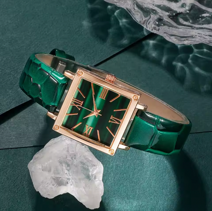Melya Women Luxury Set - Fashion Quartz Watch Female Clock Square Dial Luxury Brand Design Women Watches Simple Ladies Wrist Watch Montre Femme