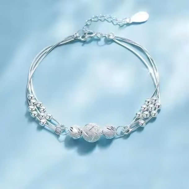 Aria 925 Sterling Silver Set - Heart Shaped Necklace Bracelet Set for Women