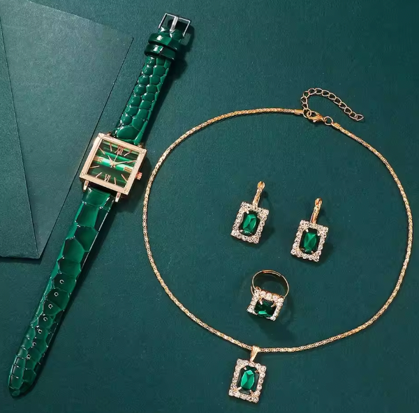 Lorena Jewelry Set - Women Fashion Quartz Watch Female Clock Square Dial Luxury Brand Design Women Watches Simple Ladies Wrist Watch Montre Femme