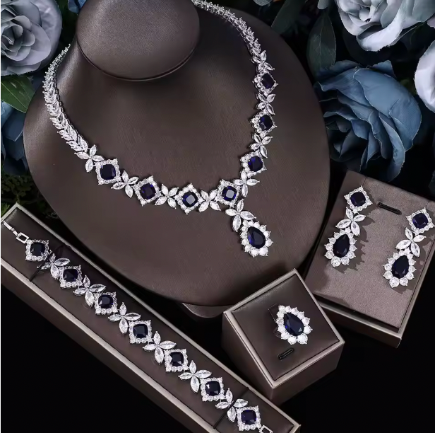 Angelina Cubic Zirconia - Bridal jewelry set, crystal wedding jewelry set