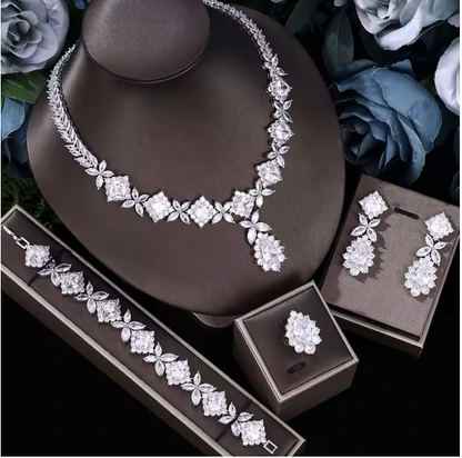 Angelina Cubic Zirconia - Bridal jewelry set, crystal wedding jewelry set