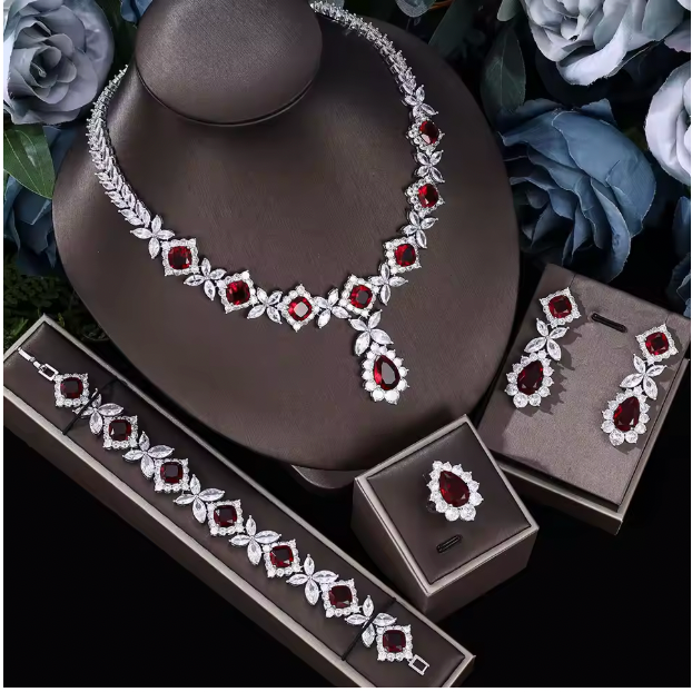 Angelina Cubic Zirconia - Bridal jewelry set, crystal wedding jewelry set