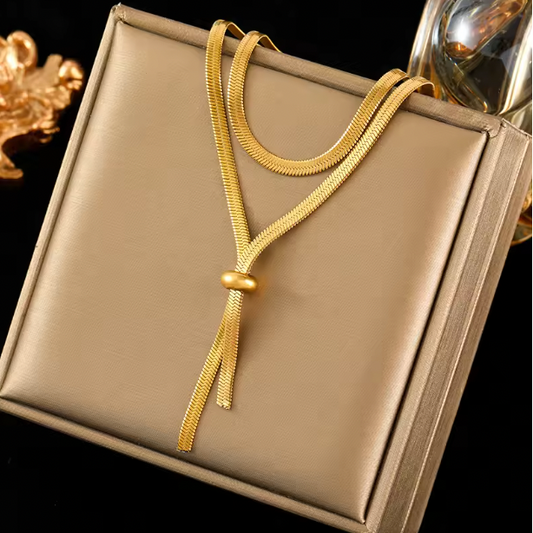 Van Clover Layered Necklaces - Gold Color Flower Five-Leaf Clover Necklace For Women