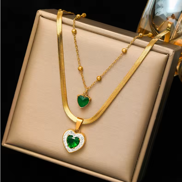 Van Clover Layered Necklaces - Gold Color Flower Five-Leaf Clover Necklace For Women