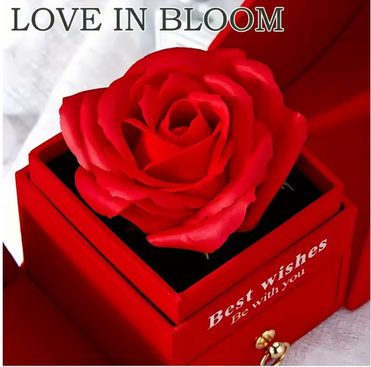 Luxury Rose Jewelry Box - Valentine's Day, Mother's Day, Eternal Flower Artificial Flower Gift Box Jewelry Box