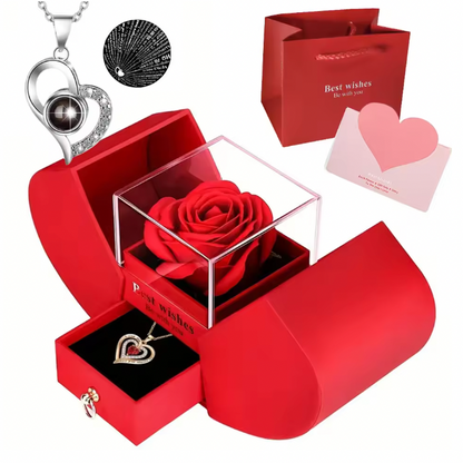 Luxury Rose Jewelry Box - Valentine's Day, Mother's Day, Eternal Flower Artificial Flower Gift Box Jewelry Box