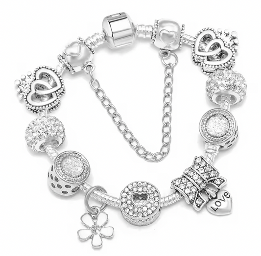 Opulent Charm Bracelet - Silver Color Charm Bangles With Firefly Star Pendant Bracelets Bangle For Women Men Girlfriend DIY Jewelry Special Offer