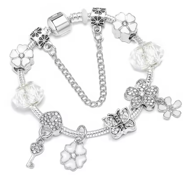 Opulent Charm Bracelet - Silver Color Charm Bangles With Firefly Star Pendant Bracelets Bangle For Women Men Girlfriend DIY Jewelry Special Offer