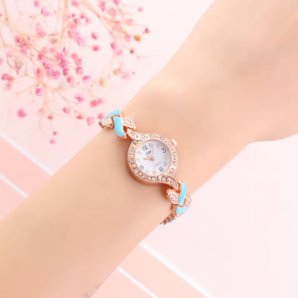 Majestic Sparkle Luxury Jewelry Set - 5pcs Fashion Versatile Watch For Women