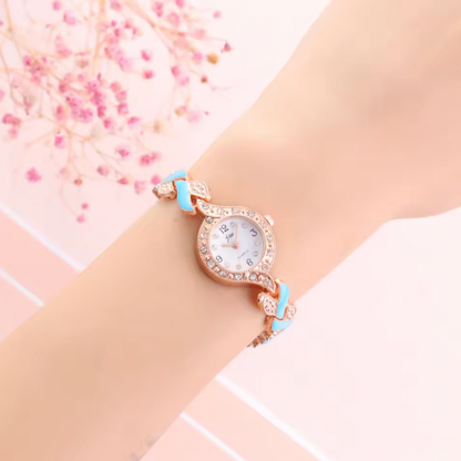 Majestic Sparkle Luxury Jewelry Set - 5pcs Fashion Versatile Watch For Women