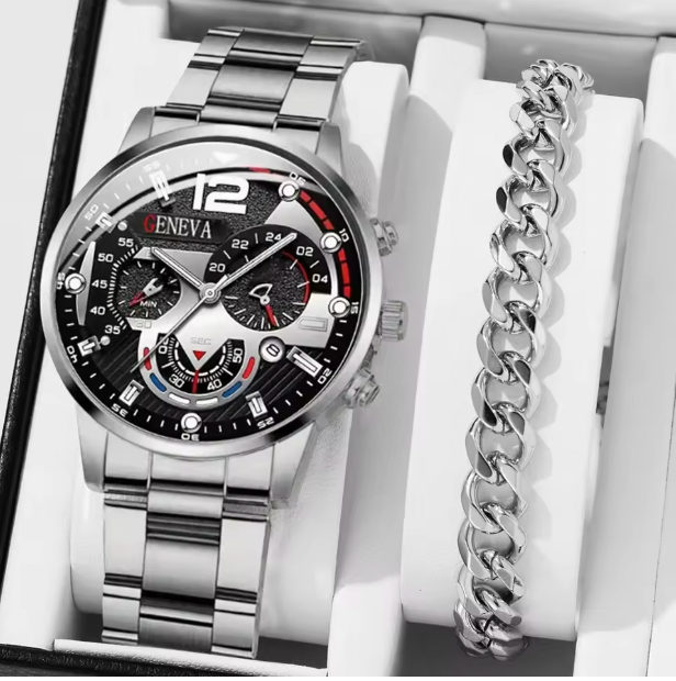 Classic Charm Combo - Luxury Quartz Wristwatch