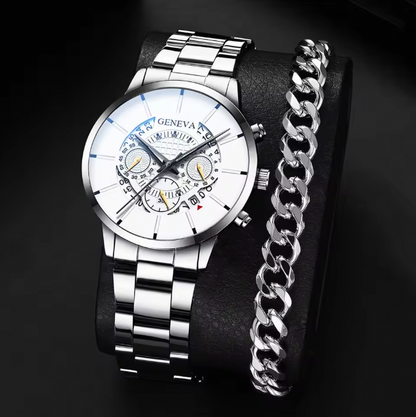 Classic Charm Combo - Luxury Quartz Wristwatch