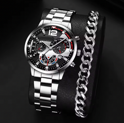 Classic Charm Combo - Luxury Quartz Wristwatch