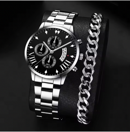 Classic Charm Combo - Luxury Quartz Wristwatch