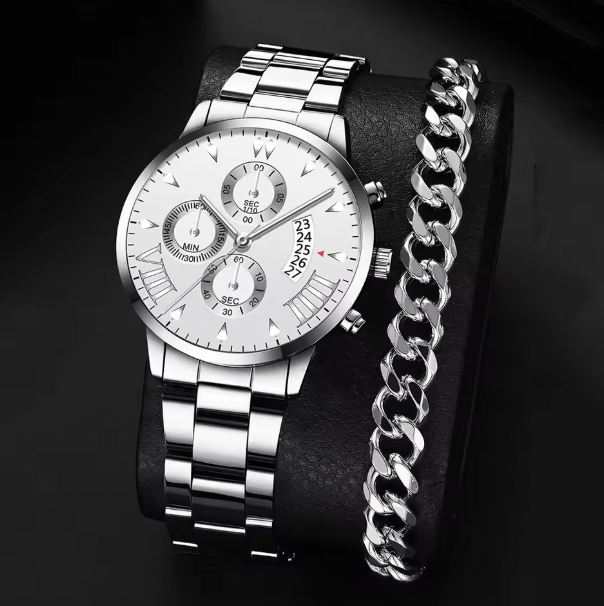 Classic Charm Combo - Luxury Quartz Wristwatch