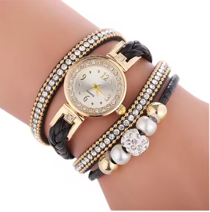 Shimmering Sophistication Bracelet Set - Relogio Ladies Womans Wrist Watches