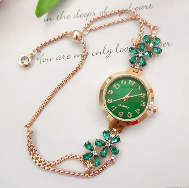 Seraphina Sparkle Luxury Watch - Women's Fashion Light Luxury Quartz Bracelet Watch Waterproof Premium Exquisite Violet Crystal Female's Watches Gift