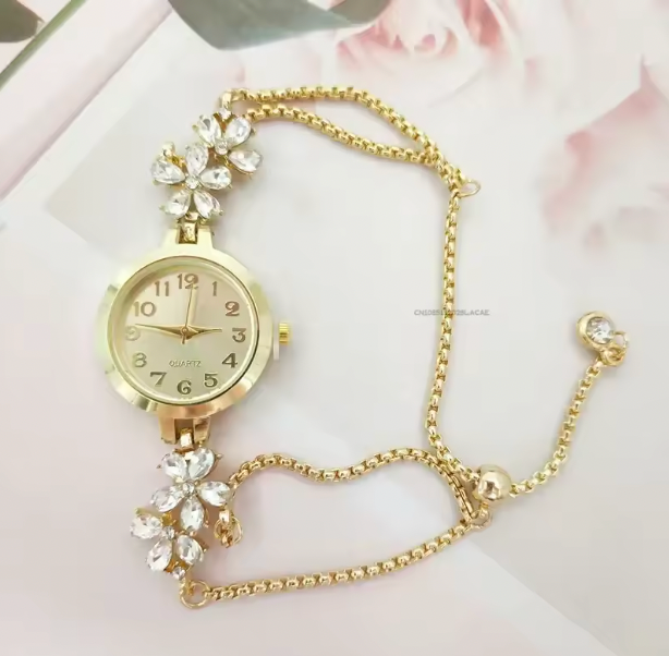 Seraphina Sparkle Luxury Watch - Women's Fashion Light Luxury Quartz Bracelet Watch Waterproof Premium Exquisite Violet Crystal Female's Watches Gift