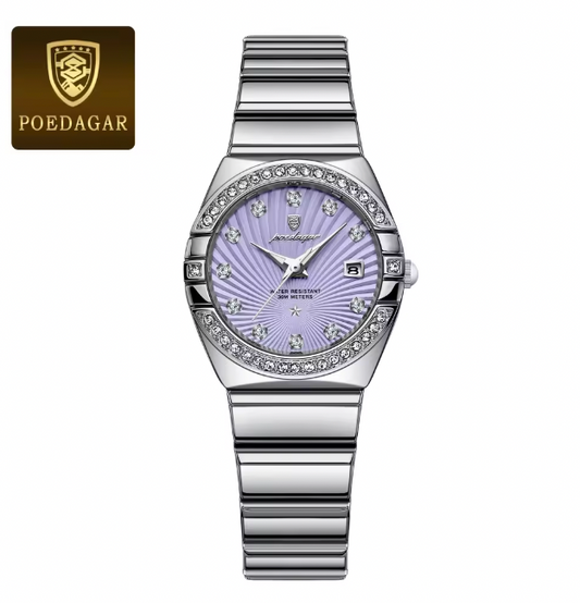 Stellar Chronos - Luxury Woman Wristwatch Waterproof Luminous Date Stainless Steel Watch For Ladies High Quality Quartz Women Watches