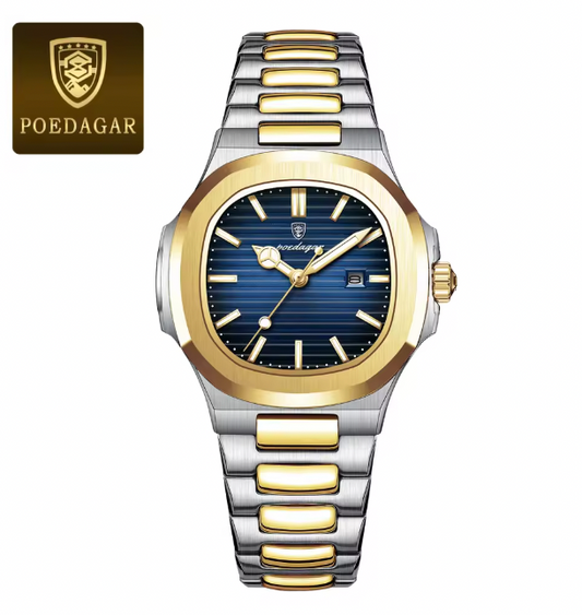 Infinity Dials - Luxury Square Watch for Woman Waterproof Luminous Date Ladies Watch Stainless Steel Quartz Women's Watches Female