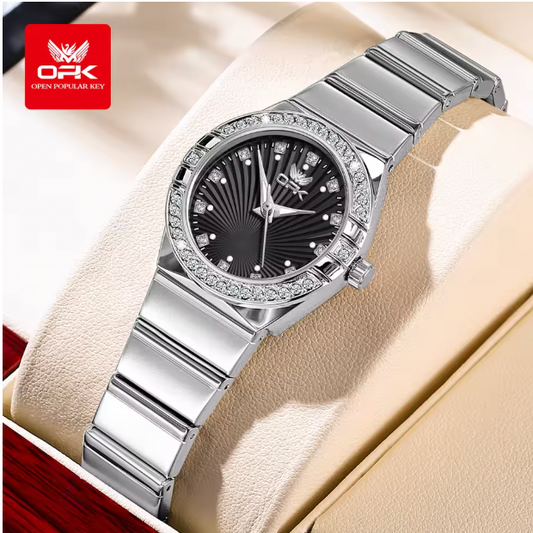 Aurora Prestige - Ladies Watches Original Fashion Light Quartz Wristwatch Waterproof Luminous Watches For Women Diamond
