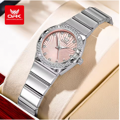 Aurora Prestige - Ladies Watches Original Fashion Light Quartz Wristwatch Waterproof Luminous Watches For Women Diamond