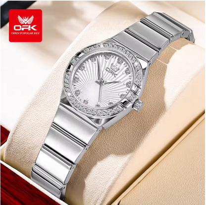 Aurora Prestige - Ladies Watches Original Fashion Light Quartz Wristwatch Waterproof Luminous Watches For Women Diamond
