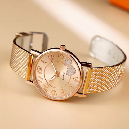Starlit Elegance Ladies Watches Original Fashion Light Quartz Wristwatch Waterproof Luminous Watches For Women Diamond