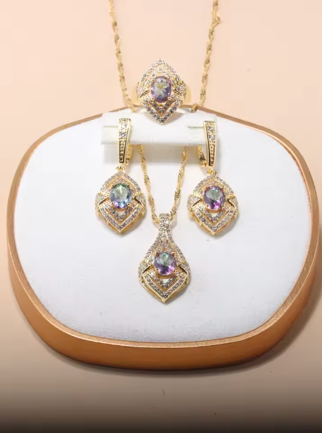 Chrysos Collection - 13-Colors Dubai 18k Gold Plated Jewelry Sets