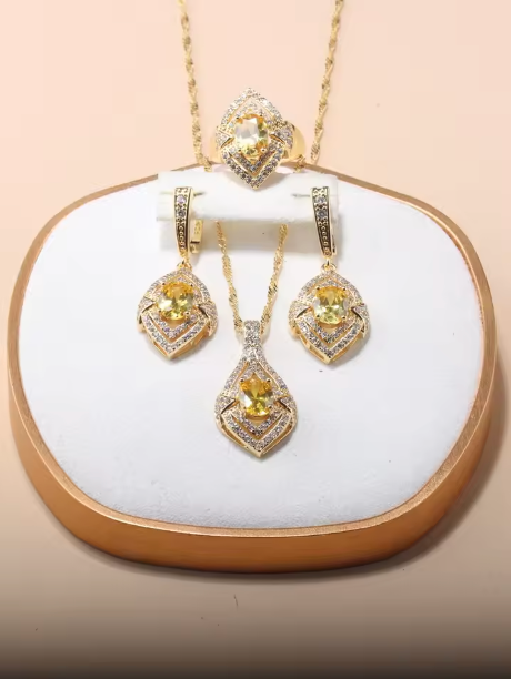 Chrysos Collection - 13-Colors Dubai 18k Gold Plated Jewelry Sets