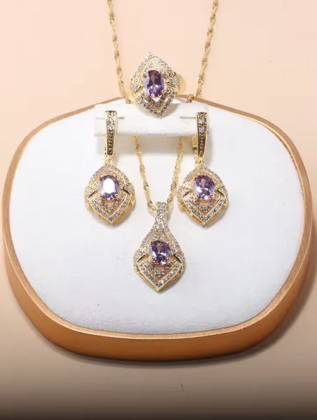 Chrysos Collection - 13-Colors Dubai 18k Gold Plated Jewelry Sets