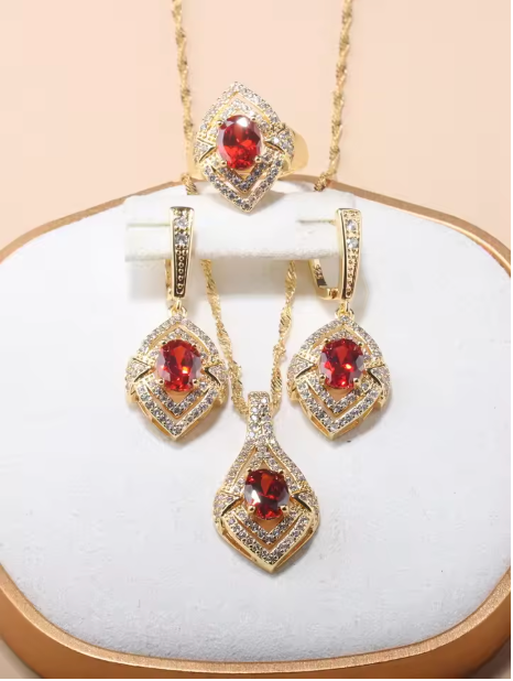 Chrysos Collection - 13-Colors Dubai 18k Gold Plated Jewelry Sets