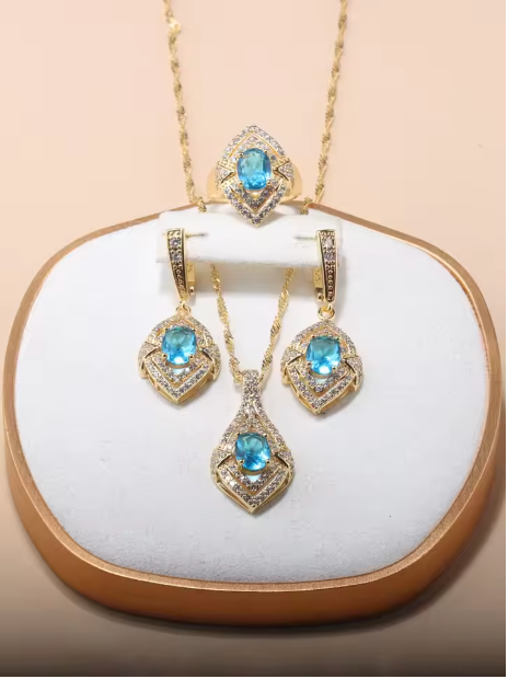 Chrysos Collection - 13-Colors Dubai 18k Gold Plated Jewelry Sets