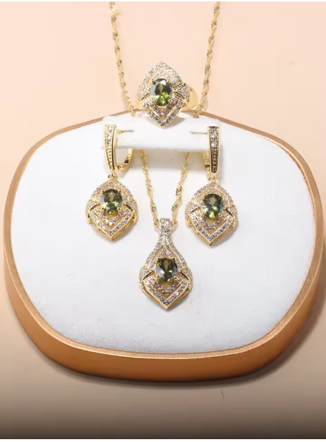 Chrysos Collection - 13-Colors Dubai 18k Gold Plated Jewelry Sets
