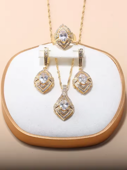 Chrysos Collection - 13-Colors Dubai 18k Gold Plated Jewelry Sets
