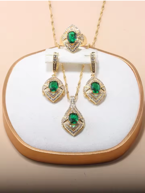Chrysos Collection - 13-Colors Dubai 18k Gold Plated Jewelry Sets