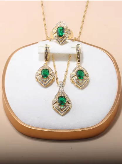 Chrysos Collection - 13-Colors Dubai 18k Gold Plated Jewelry Sets