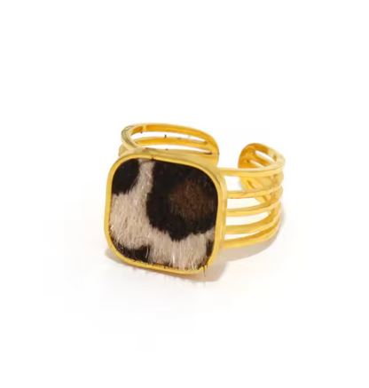 Wild Muse - Leopard Jewelry Full Set - Including Necklace, Earrings, Bracelet and Ring