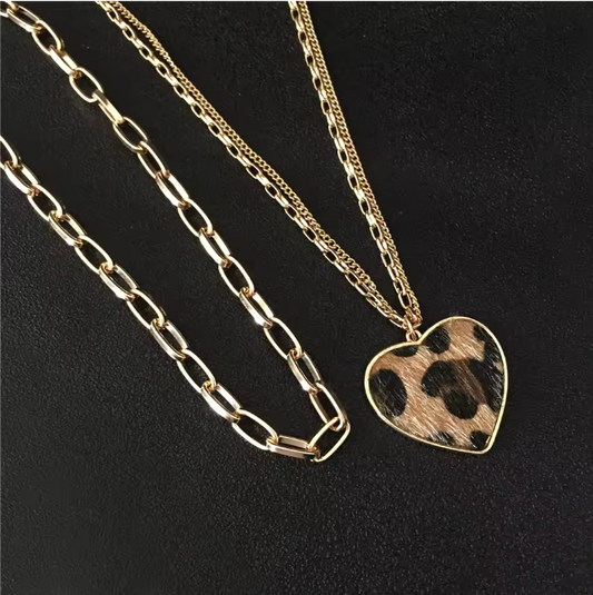 Wild Muse - Leopard Jewelry Full Set - Including Necklace, Earrings, Bracelet and Ring