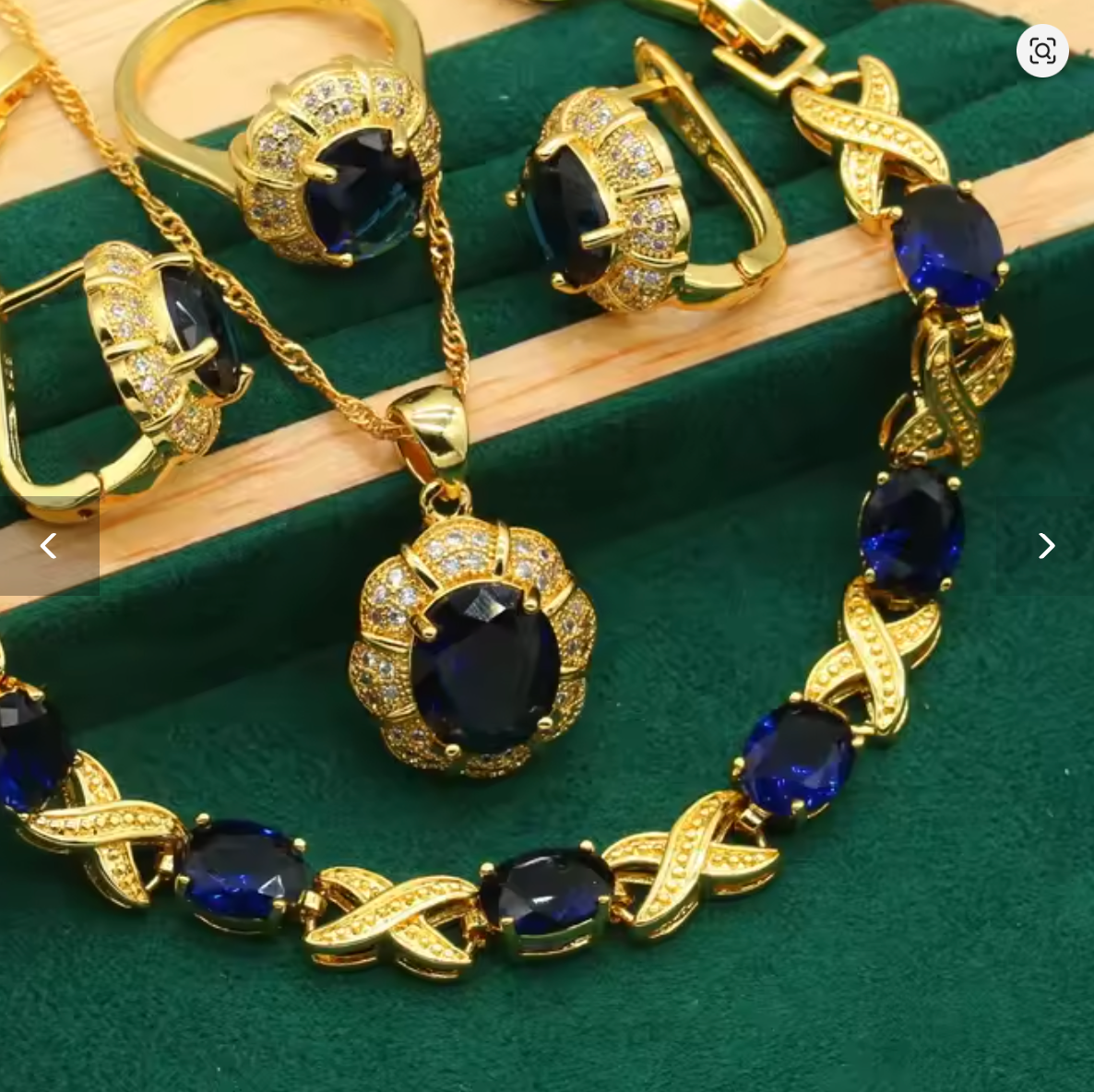 Bastet's Grace - Luxury Peridot Ruby Pendant Earring Bracelet & Ring Set For Women