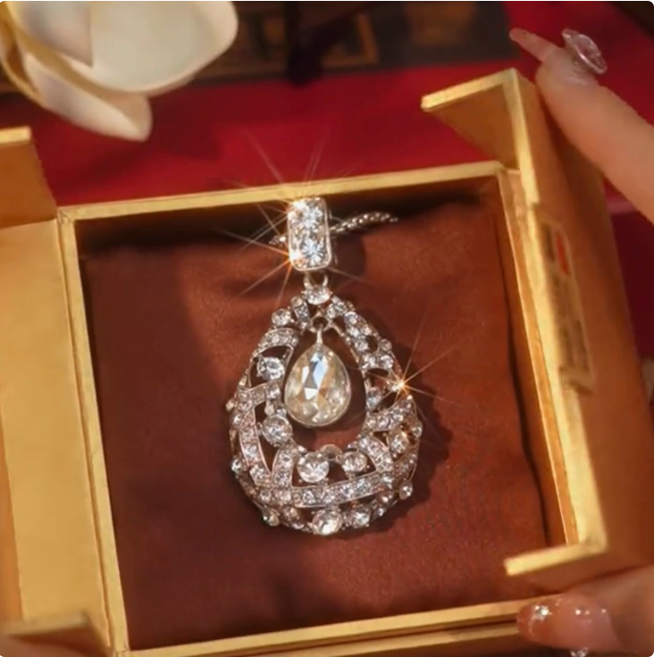 Noir Éclat - Luxury Pearl Jewelry Set - Including Necklace, Earrings, Bracelet and Ring