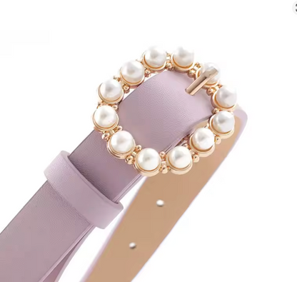 Hathor Drape - Fashion Waist Gold Chain Belt Female Pearl Elastic Silver Metal Belts for Women