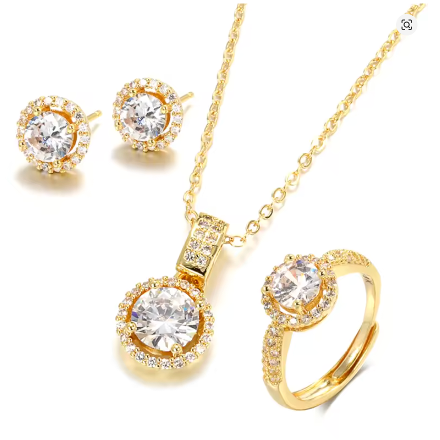 Golden Dawn Set - TrulyCharm Luxury Jewelry - November birthstone