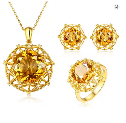 Sun Crown - TrulyCharm Luxury Jewelry - November birthstone