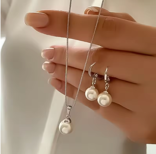 AuroraPearl | Bridal Elegance Pearl Jewelry Set - June Birthstone