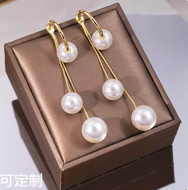 Hathor's Radiance -  Truly Charm Elegant Radiance Cultured Pearl Necklace - Bracelet - Earrings - Ring 4pcs Jewelry Set