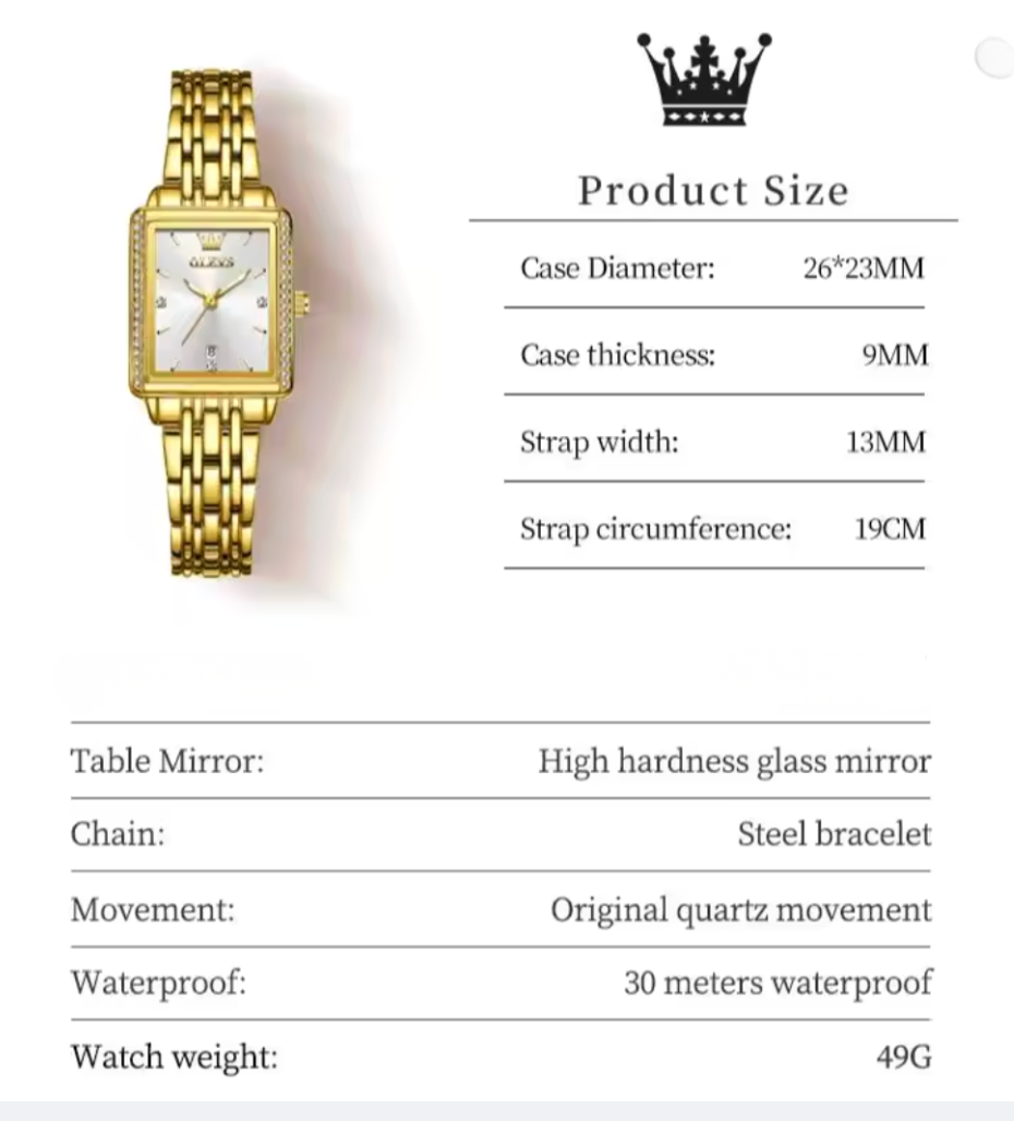 Queen’s Radiance Quartz Watch - Best Gift for Women