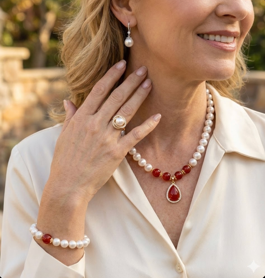 Tears of the Divine - Luxury Pearl Jewelry Set