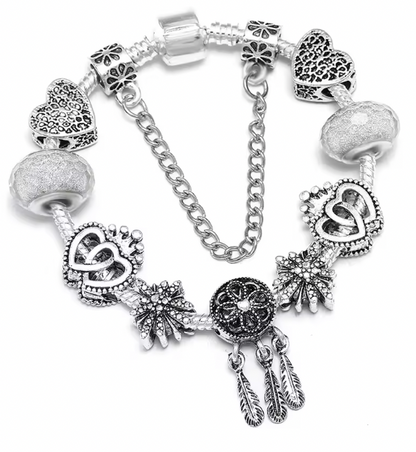 Opulent Charm Bracelet - Silver Color Charm Bangles With Firefly Star Pendant Bracelets Bangle For Women Men Girlfriend DIY Jewelry Special Offer
